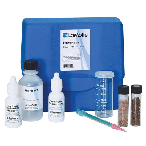 testing hardness of tap water with pool kit|water hardness test kits.